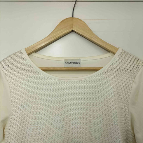 クレージュ courreges 00s Y2K メッシュ 切替 L/S カットソー レディース FR:40
