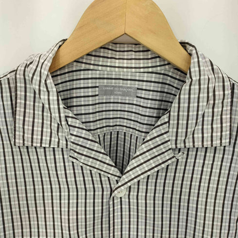 コムデギャルソンオム COMME des GARCONS HOMME 90-00s 銀タグ 田中オム ボックスシルエット オープンカラー チェック 半袖シャツ メンズ