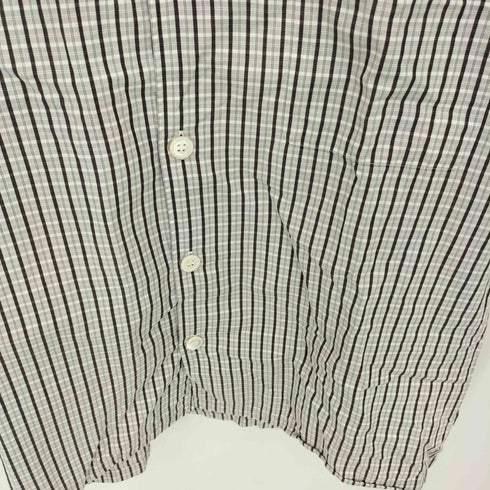 コムデギャルソンオム COMME des GARCONS HOMME 90-00s 銀タグ 田中オム ボックスシルエット オープンカラー チェック 半袖シャツ メンズ