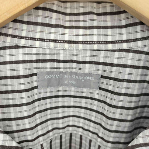 コムデギャルソンオム COMME des GARCONS HOMME 90-00s 銀タグ 田中オム ボックスシルエット オープンカラー チェック 半袖シャツ メンズ