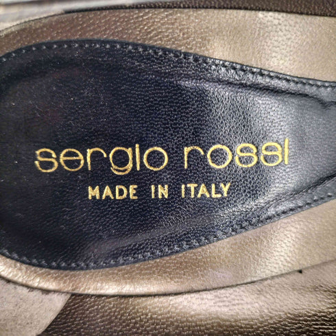 セルジオロッシ sergio rossi イタリア製 総柄 エナメル ヒール パンプス レディース EUR:35