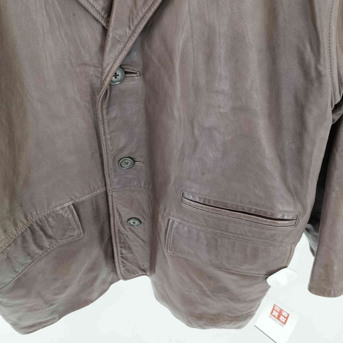 LAPASE Lamb 裏地キルティング 3Bシングル ラムレザージャケット メンズ M