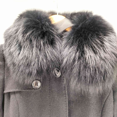 モトマチゼラール MOTOMACHI Zelal CASHMERE 100% フォックスファー カシミヤコート レディース 7AR