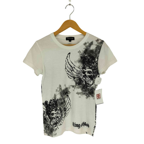 y2k king of god スカル 髑髏 プリントTシャツ メンズ JPN:M