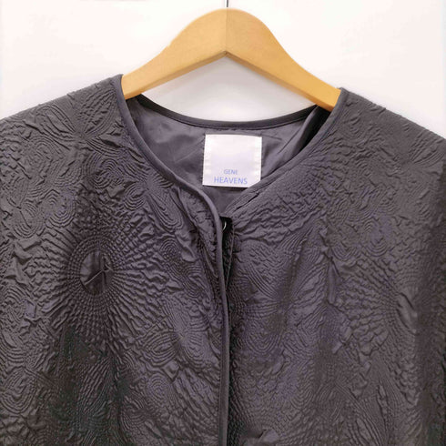 ジーンヘブンズ GENE HEAVENS Collarless dobby coat レディース FREE