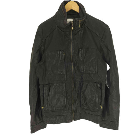 1ST AVENUE 韓国製 VGT レザー シングルライダース ジャケット メンズ JPN:L