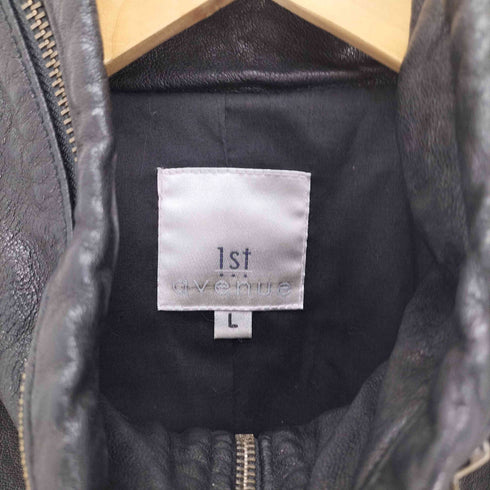 1ST AVENUE 韓国製 VGT レザー シングルライダース ジャケット メンズ JPN:L