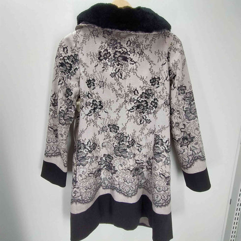 ダイアグラムグレースコンチネンタル Diagram GRACE CONTINENTAL 襟ファー 花柄 デザインコート レディース JPN:36