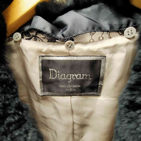 ダイアグラムグレースコンチネンタル Diagram GRACE CONTINENTAL 襟ファー 花柄 デザインコート レディース JPN:36