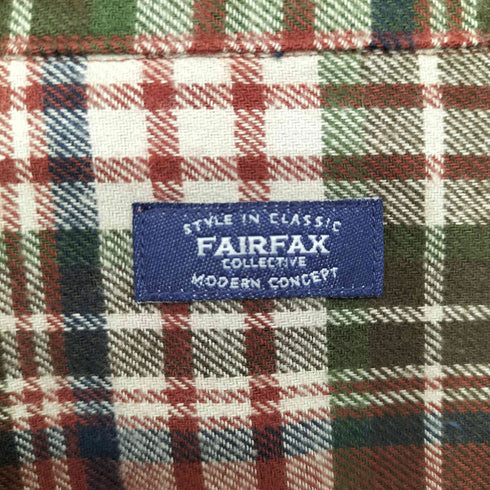 フェアファクス FAIRFAX オープンカラー マドラスチェック フラップ フランネル ワークシャツ メンズ JPN:XL