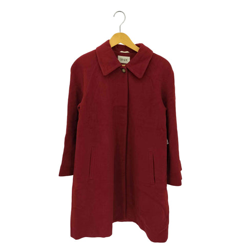 Angola100 ラグランスリーブ アンゴラステンカラーコート レディース