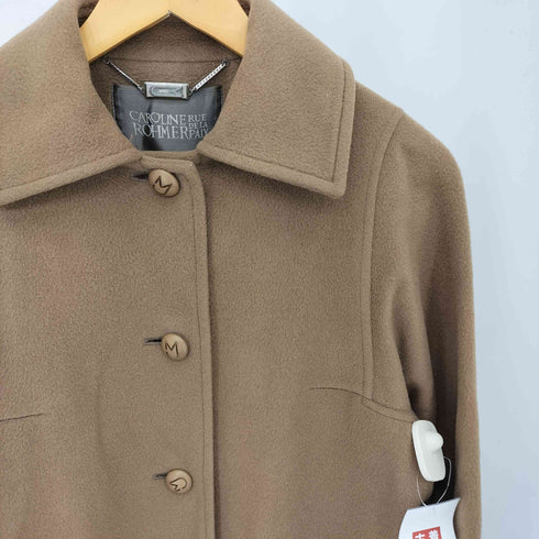 CAROLINE ROHMER 80s ウッドボタン メルトン コート レディース