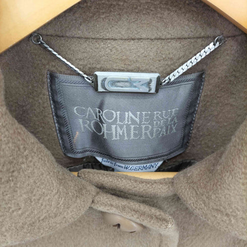 CAROLINE ROHMER 80s ウッドボタン メルトン コート レディース