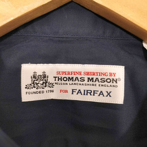 トーマスメイソンフォーフェアファクス THOMAS MASON for FAIRFAX ワイドカラー コットンポプリン ドレスシャツ メンズ 42|16 1/2