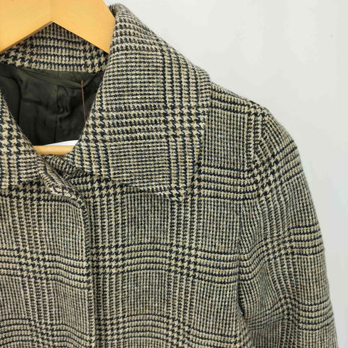 MOON グレンチェック ステンカラーコート メンズ