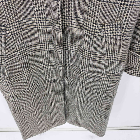 MOON グレンチェック ステンカラーコート メンズ