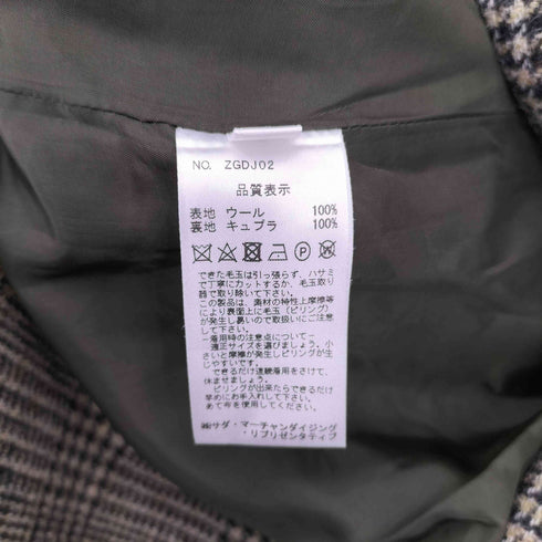 MOON グレンチェック ステンカラーコート メンズ