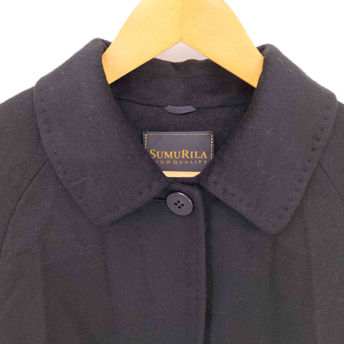 SUMURILLA cashmere100 カシミヤ100 ステンカラーコート レディース 9