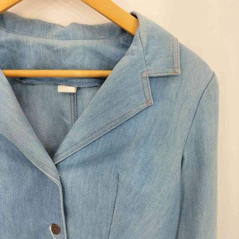 80s ブロンズボタン 3B デニムテーラードジャケット レディース 12