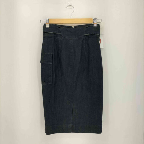 ラルフローレン RALPH LAUREN ベルテッド デニムタイトスカート レディース 7