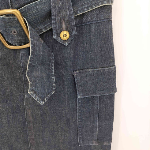 ラルフローレン RALPH LAUREN ベルテッド デニムタイトスカート レディース 7