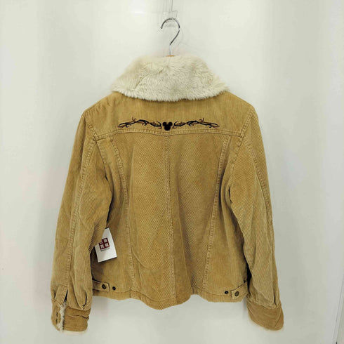 キャラクター刺繍デザイン 裏地ボア コーデュロイトラッカージャケット Y2K VKEI JAPANESE LABEL レディース L