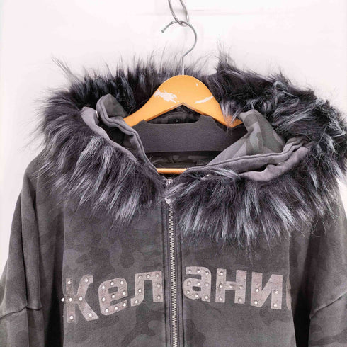 DIG YOUR OWN GRAVE Желание FUR HOODIE メンズ JPN:2
