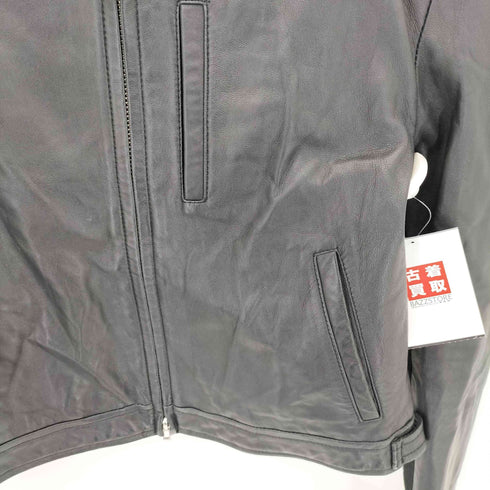 DOMENICO SAVIO SHEEP ダブルジップ スリーブ切替 スタンドカラー シープスキン シングルライダースジャケット Y2K VKEI JAPANESE LABEL レディース 36