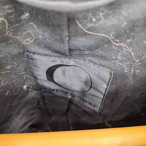 DOMENICO SAVIO SHEEP ダブルジップ スリーブ切替 スタンドカラー シープスキン シングルライダースジャケット Y2K VKEI JAPANESE LABEL レディース 36