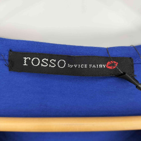 ROSSO スパンコール リップデザイン レオパード柄 Vネック 長袖Tシャツ カットソー Y2K JAPANESE LABEL メンズ M