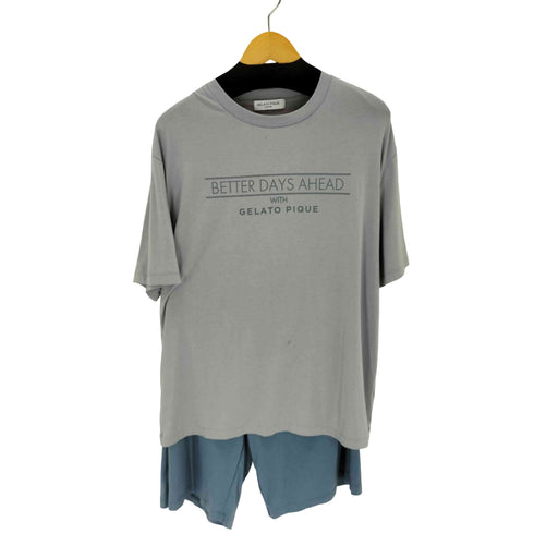 ジェラートピケ gelato pique クールレーヨンロゴTシャツ&ハーフパンツセット メンズ L