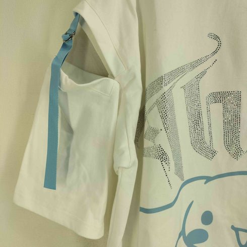 PSYNYXX キャラクタープリント ラインストーン ビッグシルエット Tシャツ レディース