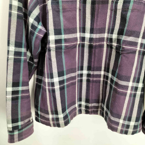 ハフ HUF JETT PLAID ZIP SHIRT ジェット プレイド ジップ シャツ メンズ import:L