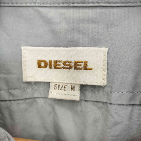 ディーゼル DIESEL 00s 1978 ロゴ刺繍 コットンポリ ダブルポケット 半袖シャツ メンズ import:M
