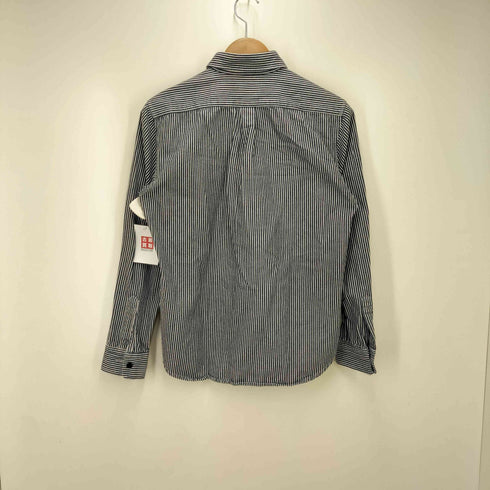 Macbatras ヒッコリーストライプ 長袖シャツ メンズ JPN:M