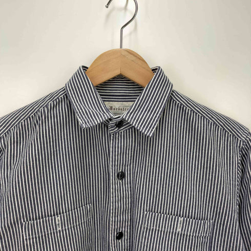 Macbatras ヒッコリーストライプ 長袖シャツ メンズ JPN:M