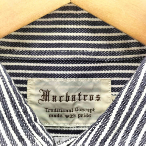Macbatras ヒッコリーストライプ 長袖シャツ メンズ JPN:M