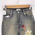 エヴリス EVRIS Embroideryフレアデニムパンツ Y2K グランジ レディース JPN:S