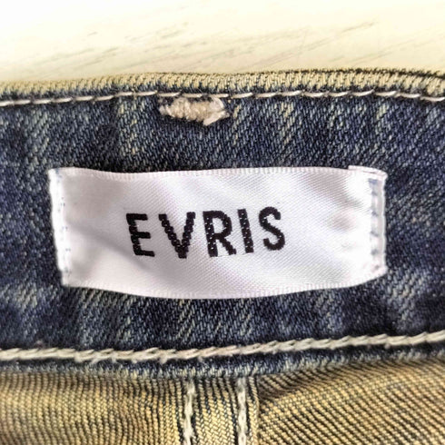 エヴリス EVRIS Embroideryフレアデニムパンツ Y2K グランジ レディース JPN:S