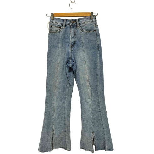 プニュズ PUNYUS フロントスリットデニムフレアパンツ レディース JPN:1