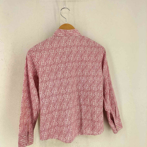 SHIRT 70s ネコ目ボタン 花柄シャツ レディース