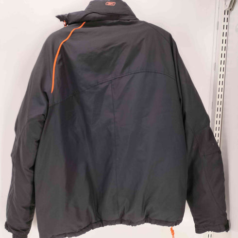 リーボック Reebok Rbk ベクター ロゴ プリント パッカブルフード 中綿 ジャケット 裾ドローコード 止水ジップ メンズ import:XL