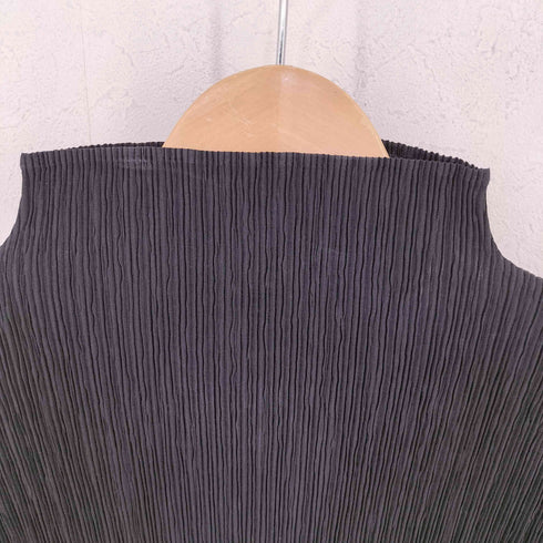 イッセイミヤケ ISSEY MIYAKE 90S ハイネックプリーツシャツ レディース JPN:M