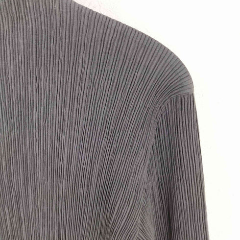 イッセイミヤケ ISSEY MIYAKE 90S ハイネックプリーツシャツ レディース JPN:M