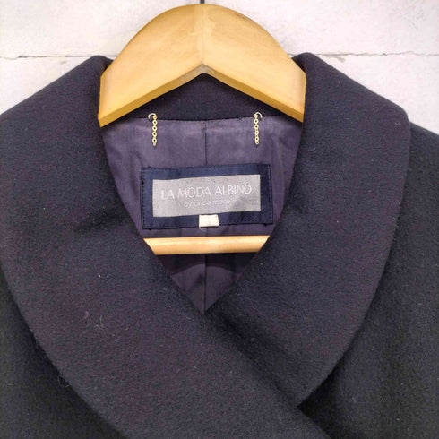 LA MODA ALBINO pure cashmere ピュアカシミヤ100 ロングコート レディース JPN:11号