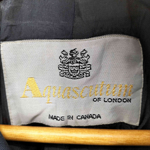 アクアスキュータム AQUASCUTUM カナダ製 裏地チェック トレンチコート メンズ 10