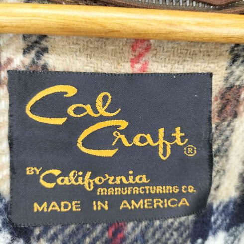 cal craft USA製 チェックライナー ステンカラーコート レディース