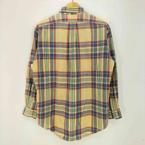 ラルフローレン RALPH LAUREN インド製 インドコットン ポニー刺繍 チェック ボタンダウンシャツ メンズ import:L