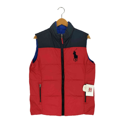 ポロラルフローレン POLO RALPH LAUREN ビッグポニー刺繍 ツートン リバーシブルパテッドベスト レディース L(14-16)
