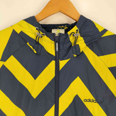アディダス adidas ストライプ ナイロンフーデッドジャケット メンズ import:XL